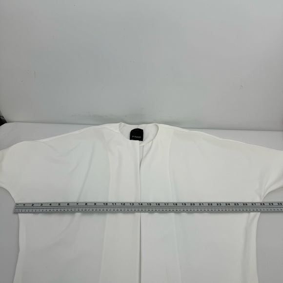 PINKO Blazer Open Front Blazer Jacket Size US 4 White Italy - Picture 10 of 12
